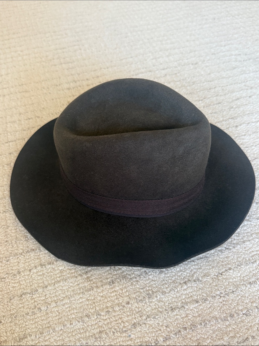 Biltmore for Madewell Classic Brown Wool Felt Wide-Brim Fedora